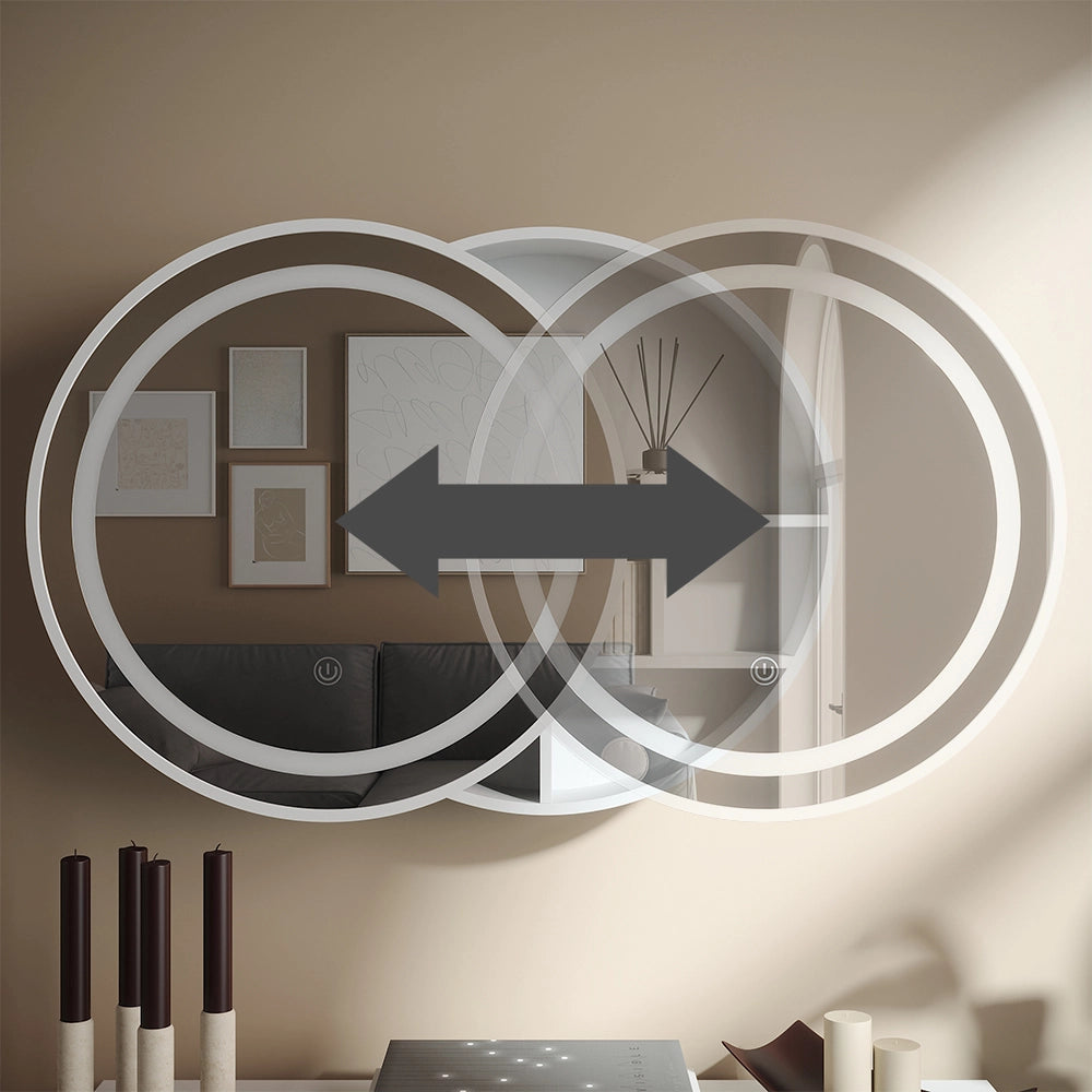 Vicco Specchio contenitore bagno Bianco 50 x 50 cm con 5 vani portaoggetti