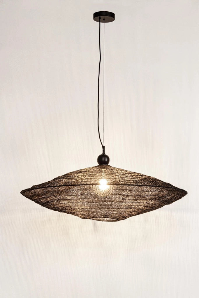 Lampadario a Sospensione in Metallo Intrecciato Nero D86 - DARIO