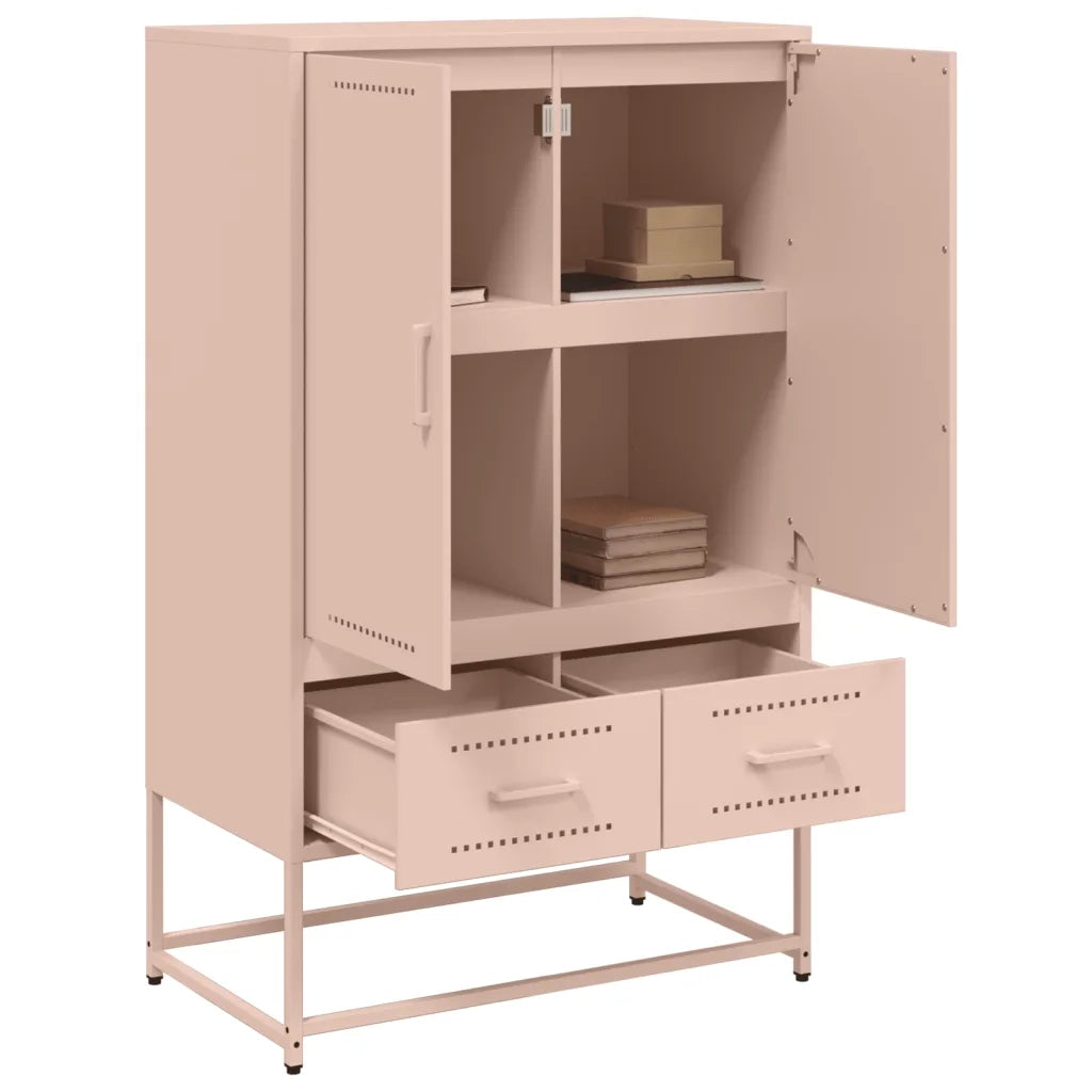 Credenza Rosa 68x39x111,5 cm Acciaio 846609