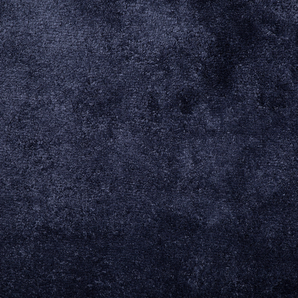 Tappeto shaggy in misto cotone e poliestere blu 80 x 150 cm soffice pelo denso