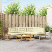 Set di divani da esterno Bianco 79 x 79 x 37 cm Poliestere