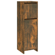 Armadietto Bagno | Armadio da bagno Rovere Fumo 30x30x95 cm in Legno Multistrato
