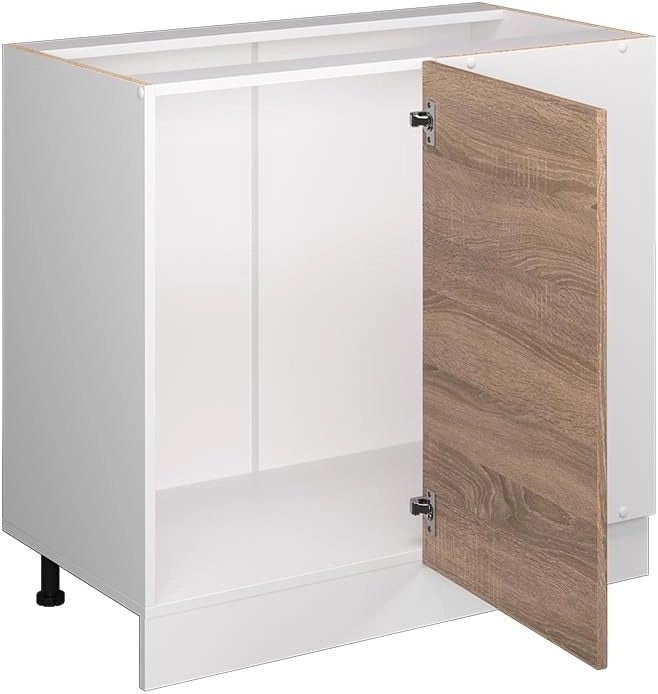 Mobile ad angolo cucina R-Line, Sonoma, 86 cm senza piano di lavoro, per la libera combinazione all'interno di sistemi cucina modulari