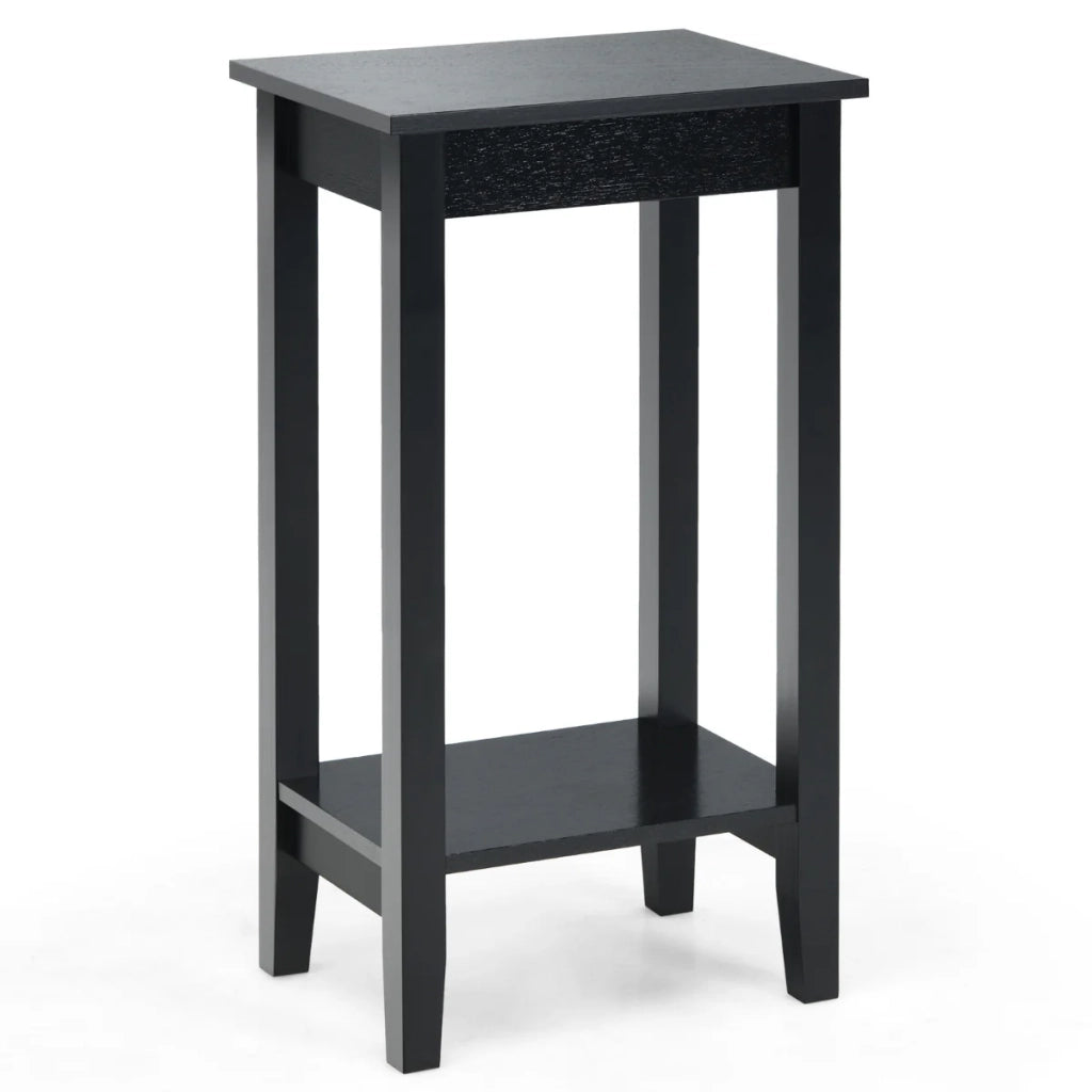 Tavolino leggero 40,5 x 29 x 73,5 cm pratico e multifunzionale stile moderno legno nero 20_0013885