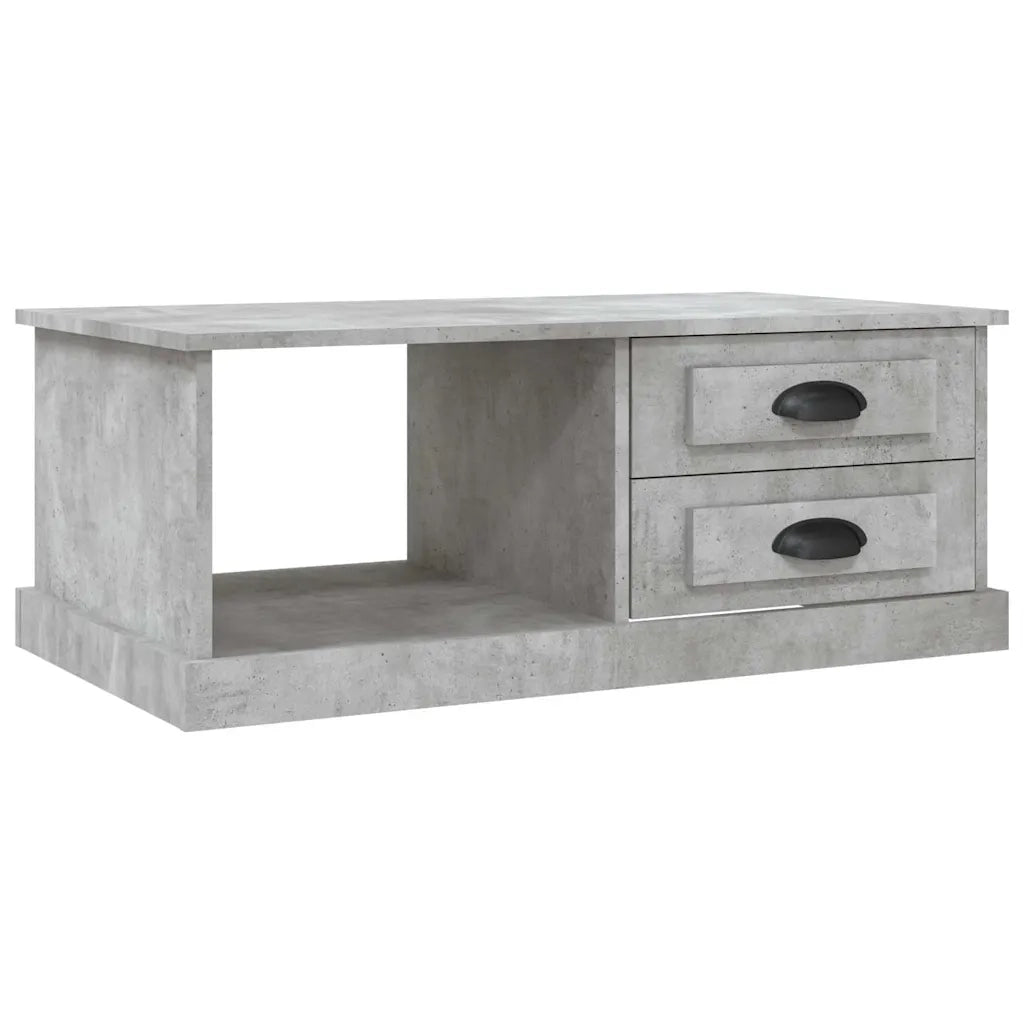 Tavolino salotto | Tavolino da caff¨¨ | Tavolino da Soggiorno Grigio Cemento 90x50x35 cm Legno Multistrato