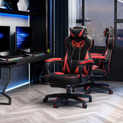 Sedia gaming ergonomica nera con massaggio, reclinabile 170°