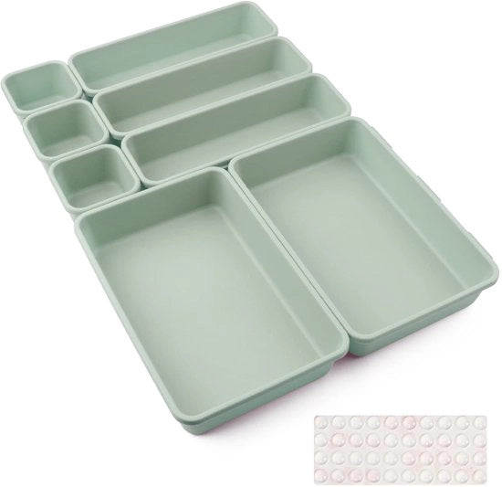 Sistema di caricamento 8 pezzi con distribuzione verde per organizzare spezie, caricamento verde con distributore verde, organizzatore della doccia, set di decine con gomma antiscivolo