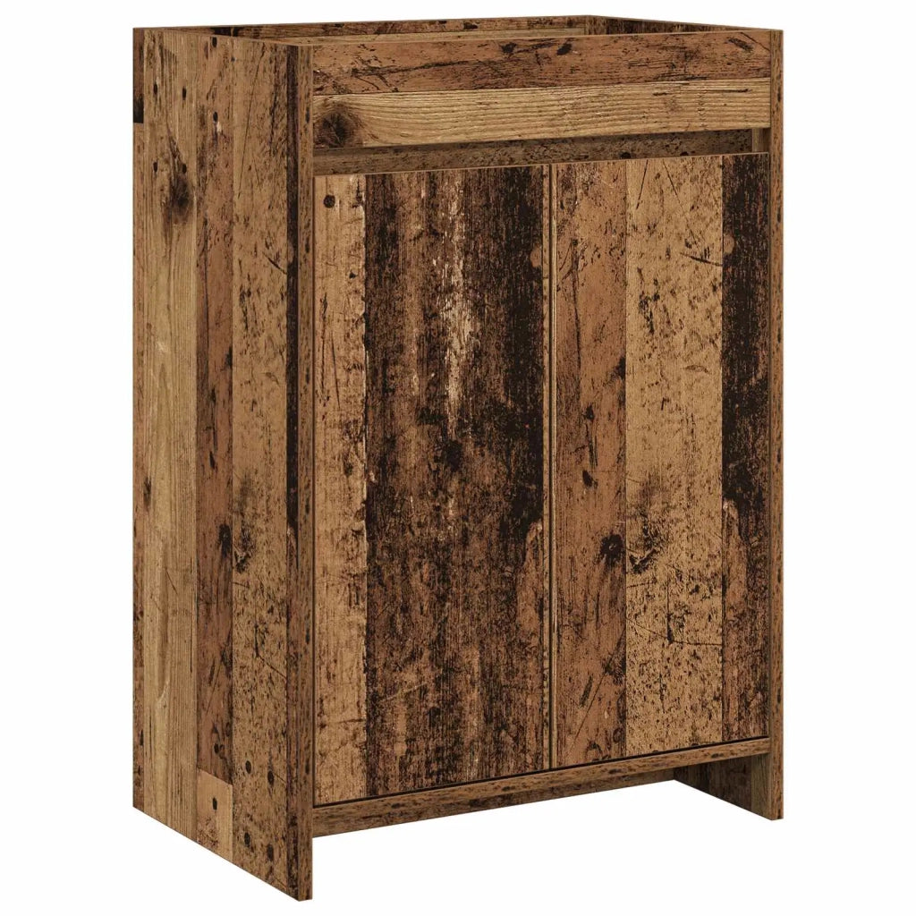 Mobiletto da Bagno Sotto Lavabo Legno antico 56 x 37,5 x 81 cm