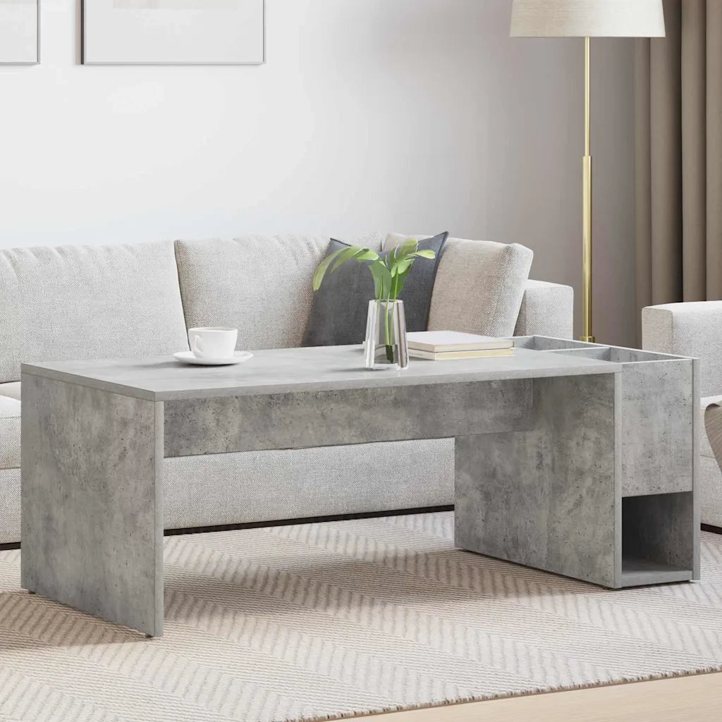 Tavolino da salotto | Tavolino da caff¨¨ | Tavolino da Soggiorno Grigio cemento 101,5 x 50 x 37 cm