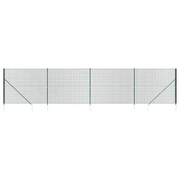 Recinzione da Giardino | Recinzione Metallica con Picchetti Ancoraggio Verde 2,2x10 m