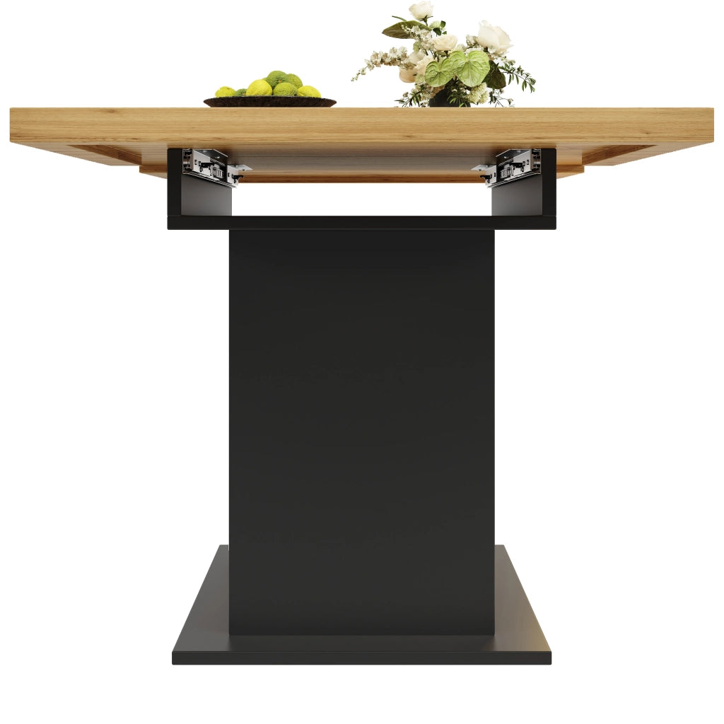 Tavolo da Pranzo Allungabile con LED e Vano Contenitore ¨C MINIMAL ¨C 110-140x80 cm, 4-6 Persone