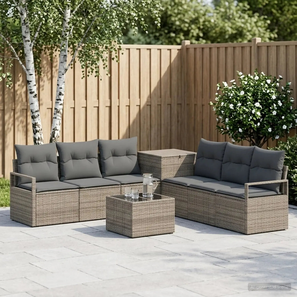 Set di divani 8 pz Grigio e Grigio Scuro 3448168