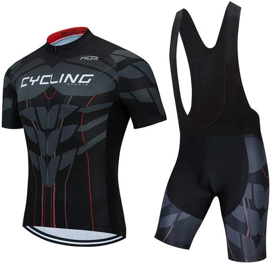 Kit di abbigliamento per ciclismo - Tuta ciclistica - Set di tre tasche - Maglietta per bicicletta - Raccordo invisibile - Etichette riflettenti