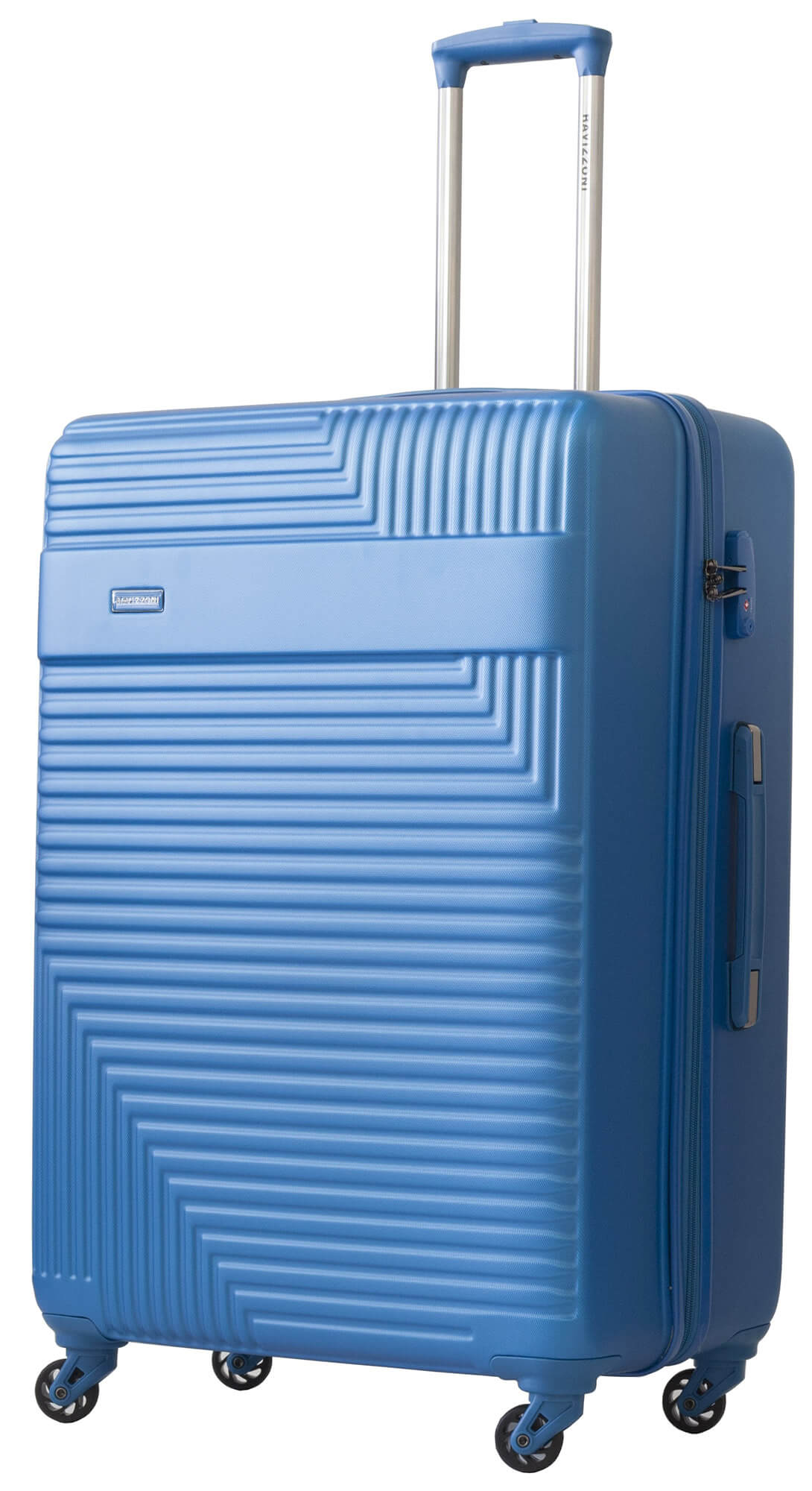 Trolley Valigia Grande Rigida in ABS 4 Ruote TSA Ravizzoni Long Island Blu