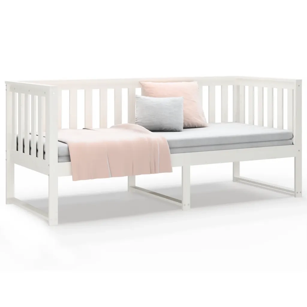 Dormeuse Bianca 75x190 cm in Legno Massello di Pino cod mxl 59533