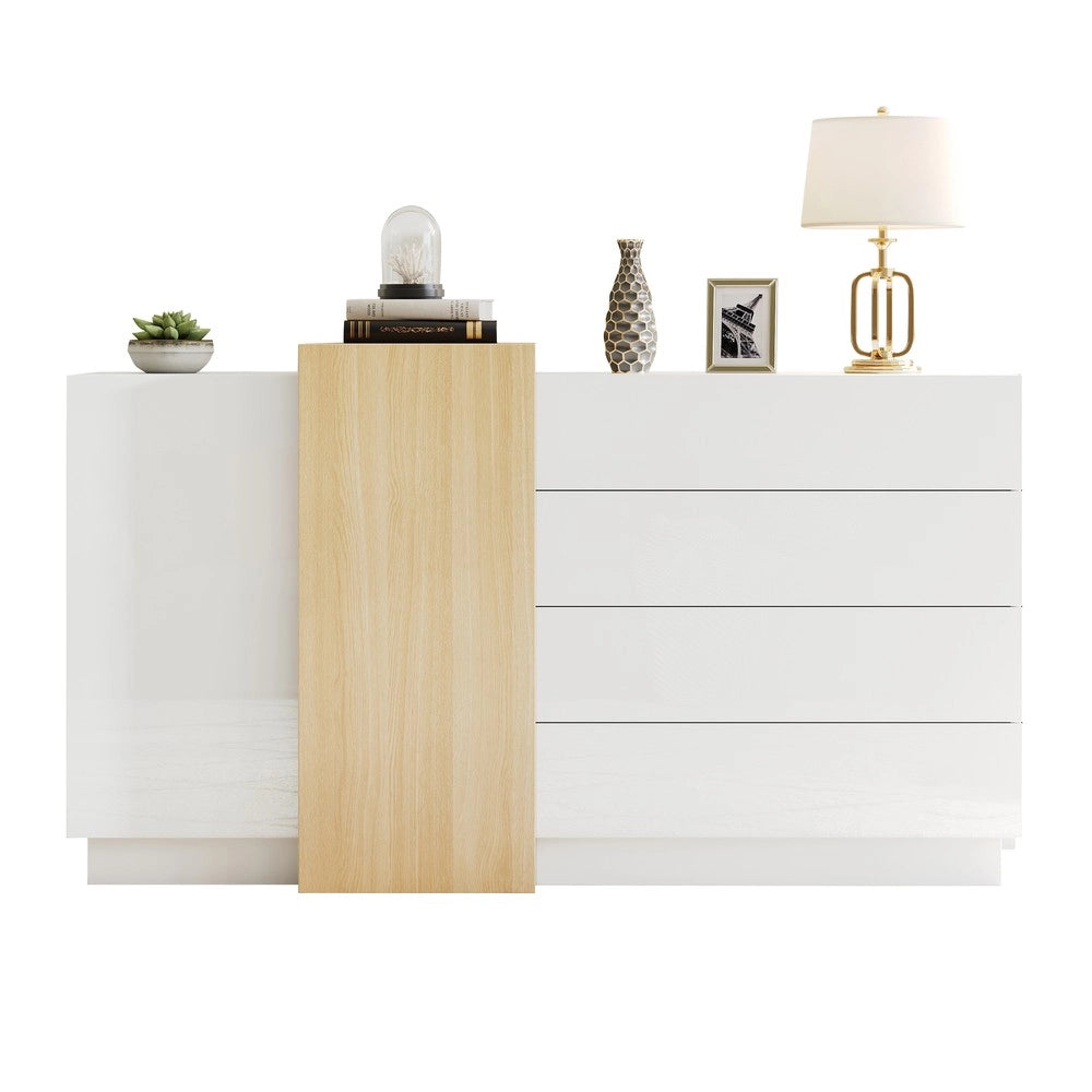 Credenza Moderna Lucida ¨C MINIMAL ¨C Bianco, Legno