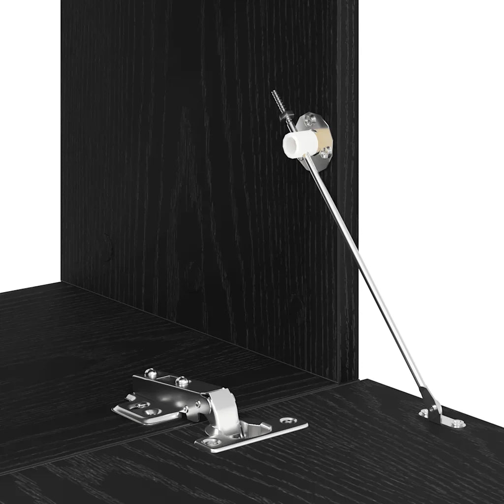 vidaXL Mobile TV Rovere Nero 120x30x30,5 cm in Legno Multistrato
