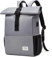 Zaino Rolltop per Uomo e Donna, Borsa da Ciclismo Impermeabile, Zaino da Viaggio con 15,6" Tasca per Laptop