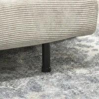 Divano Letto Matrimoniale con Schienale Regolabile e 2 Cuscini, in Tessuto Effetto Lino Grigio