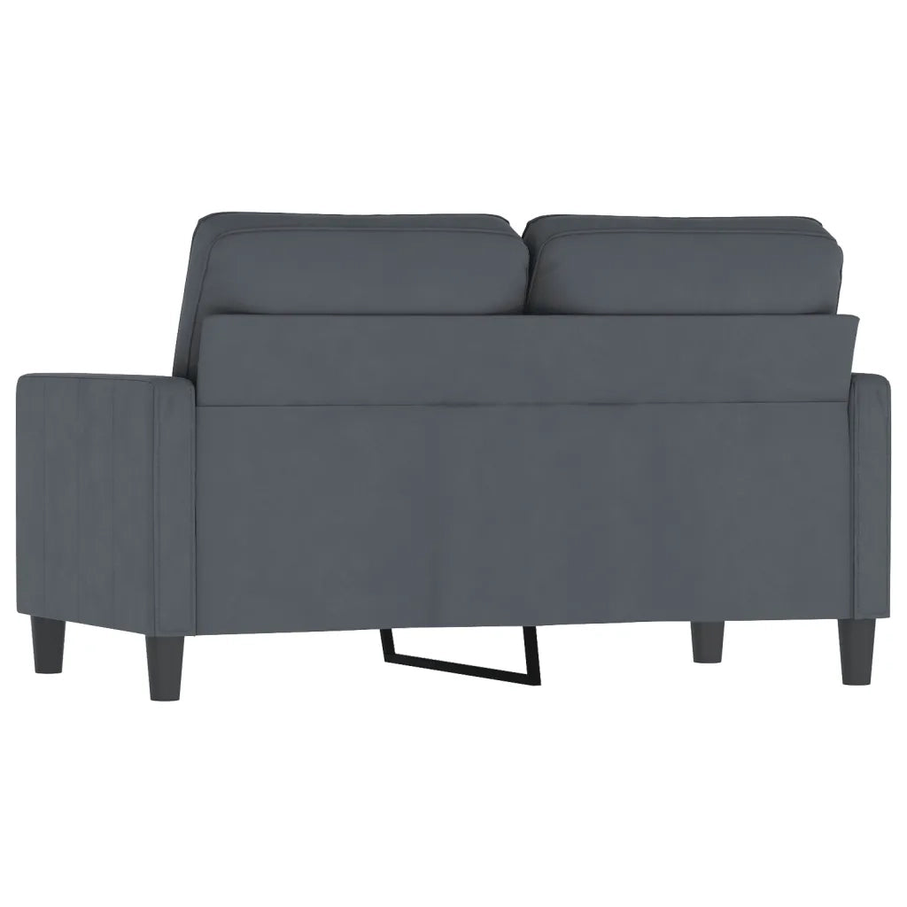 Divano a 2 Posti grigio scuro 120 cm in Velluto 359190