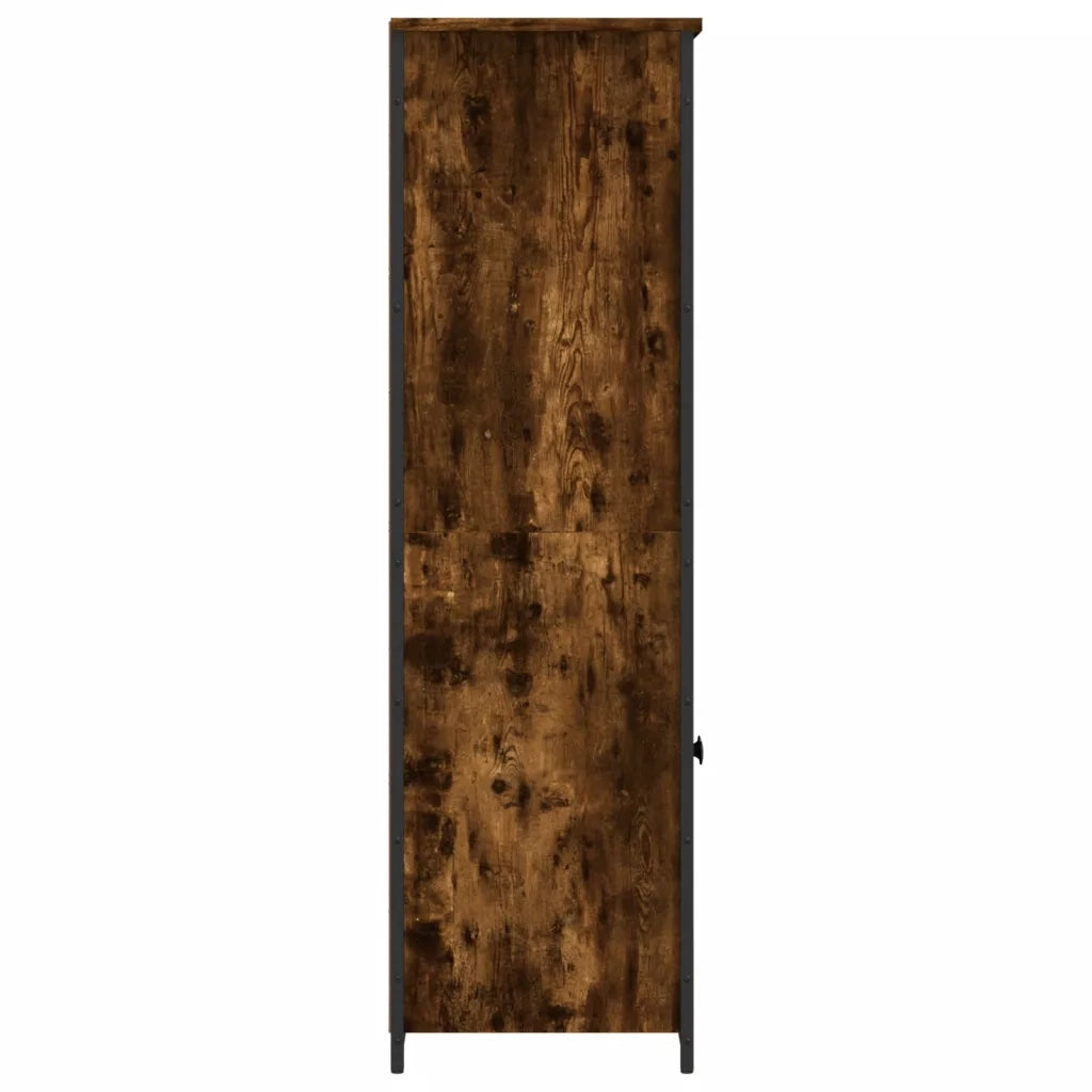 Credenza | Madia | Buffet da pranzo | Armadio da pranzo Rovere Fumo 62x36x121,5 cm in Legno Multistrato