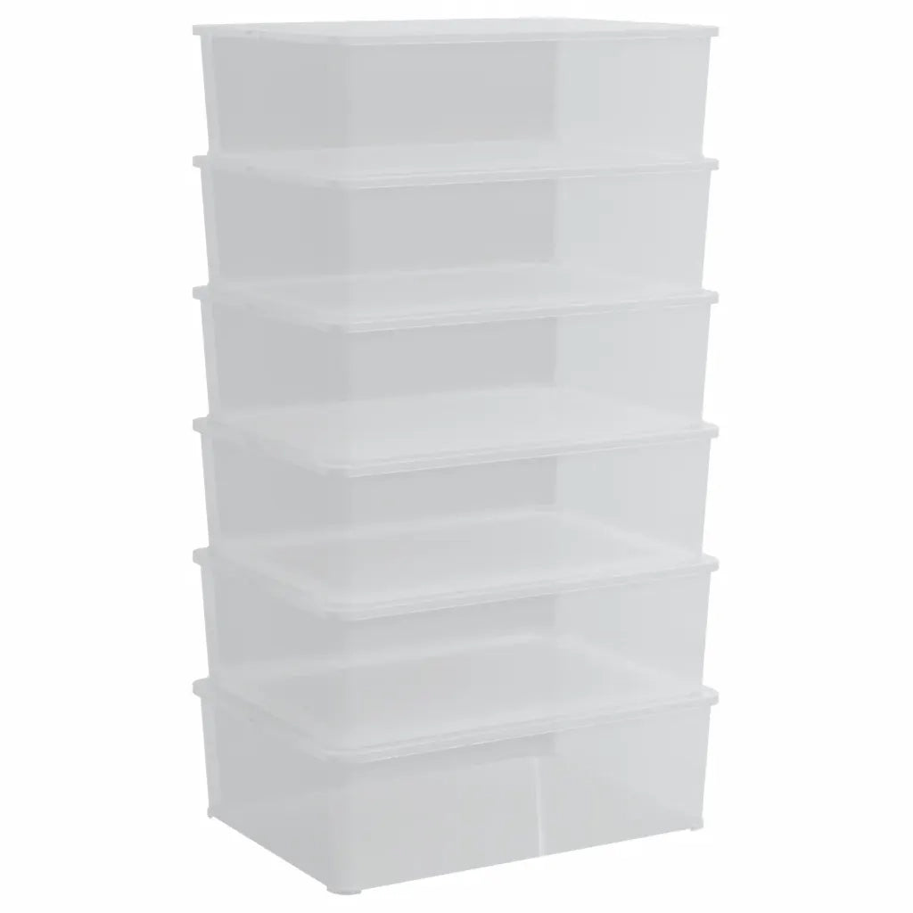 vidaXL Contenitori in Plastica 6 pz 25 L Impilabili