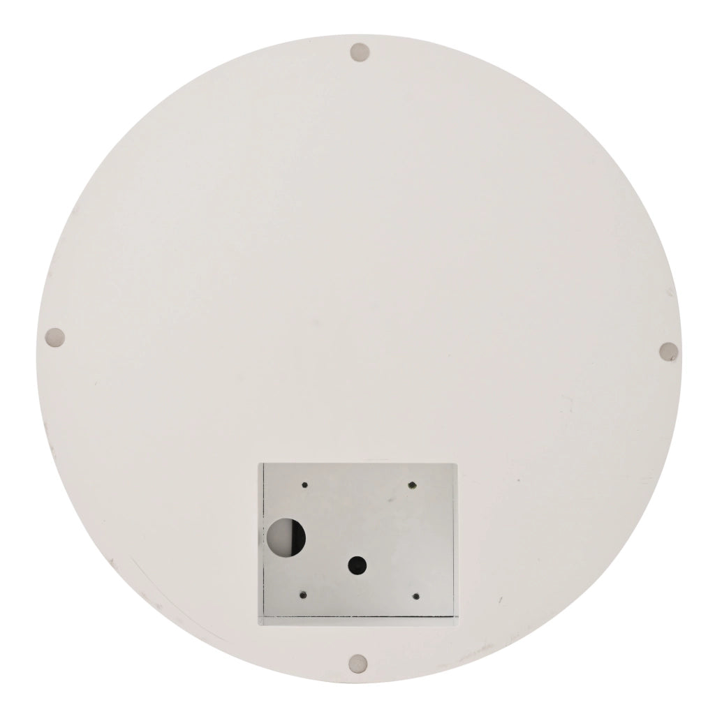 Tavolino rotondo girevole con LED, doppio piano e struttura in MDF
