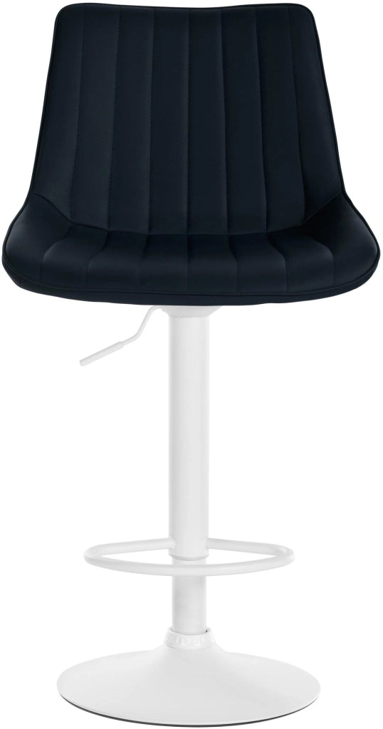 Sgabello Toni in similpelle nero,bianco