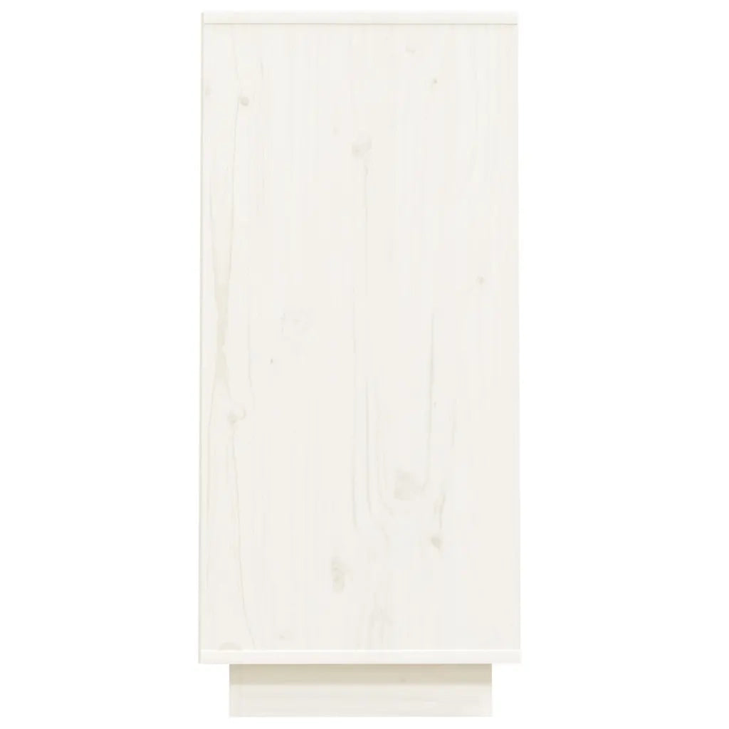 Mobile Consolle Bianco 60x34x75 cm in Legno Massello di Pino 813820