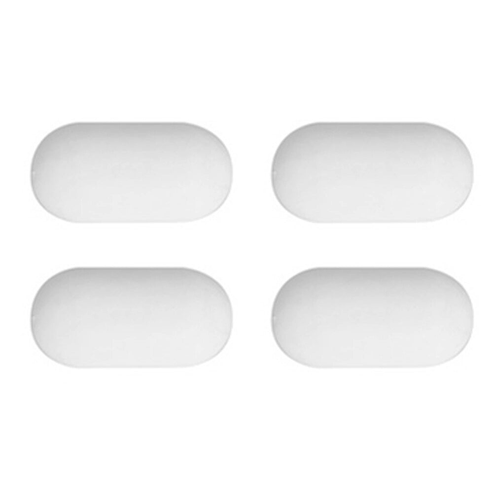 Paracolpi wc ad incastro ovali con superficie piatta 47x14 mm in plastica 4 pezzi