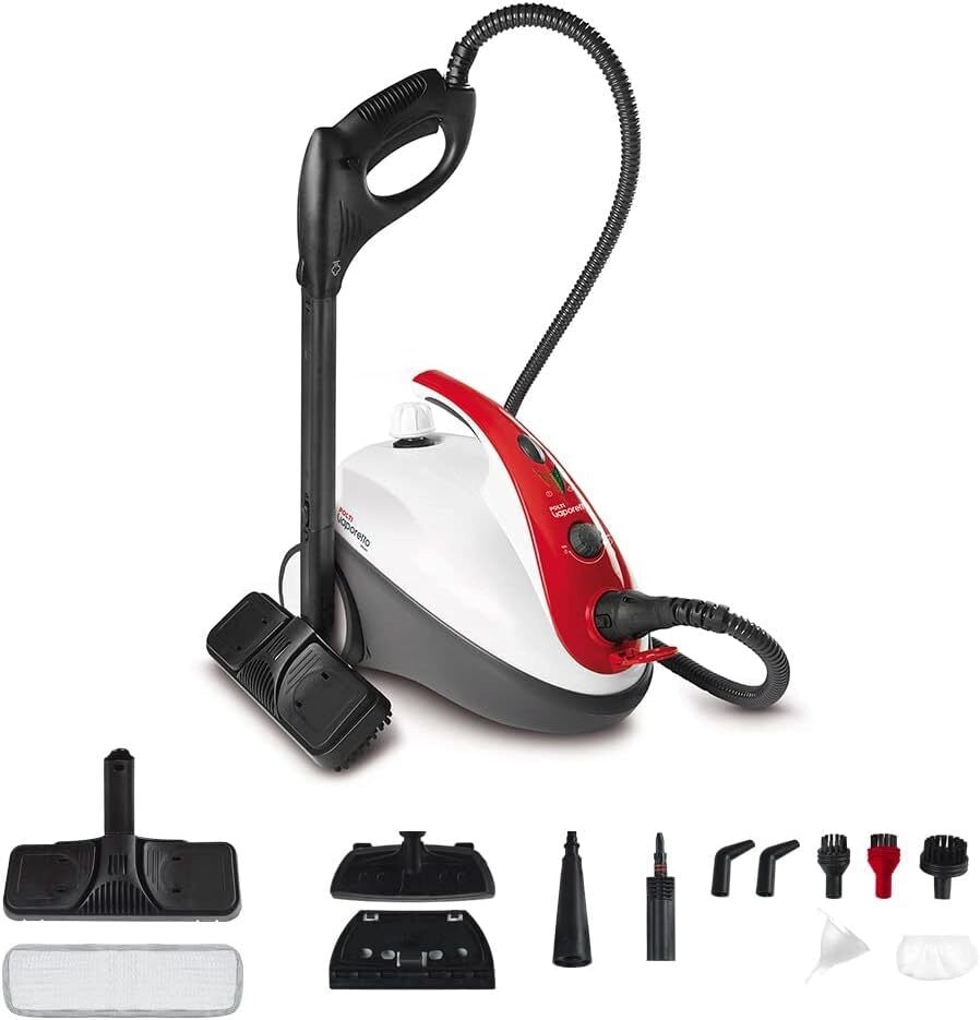 Polti PTEU0268 Vaporetto Smart 30_R Pulitore a Vapore 1800 W 1,6 L 3 bar 12 accessori colore Bianco Rosso