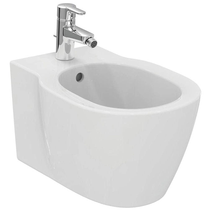Ideal Standard, Bidet Sospeso Connect, Monoforo, Fissaggi Nascosti, Bianco