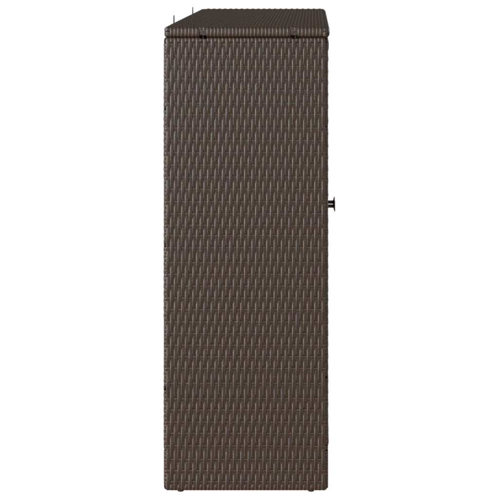 Mobile contenitore rettangolare moderno 100 x 36 x 102 cm pratico stile contemporaneo rattan marrone 02_0058055