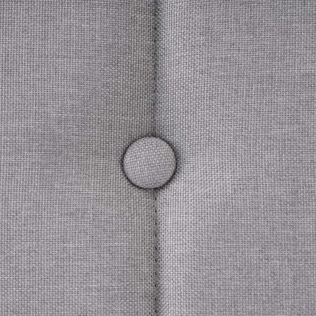 Letto matrimoniale imbottito 140x200 cm in lino grigio con USB e Type-C