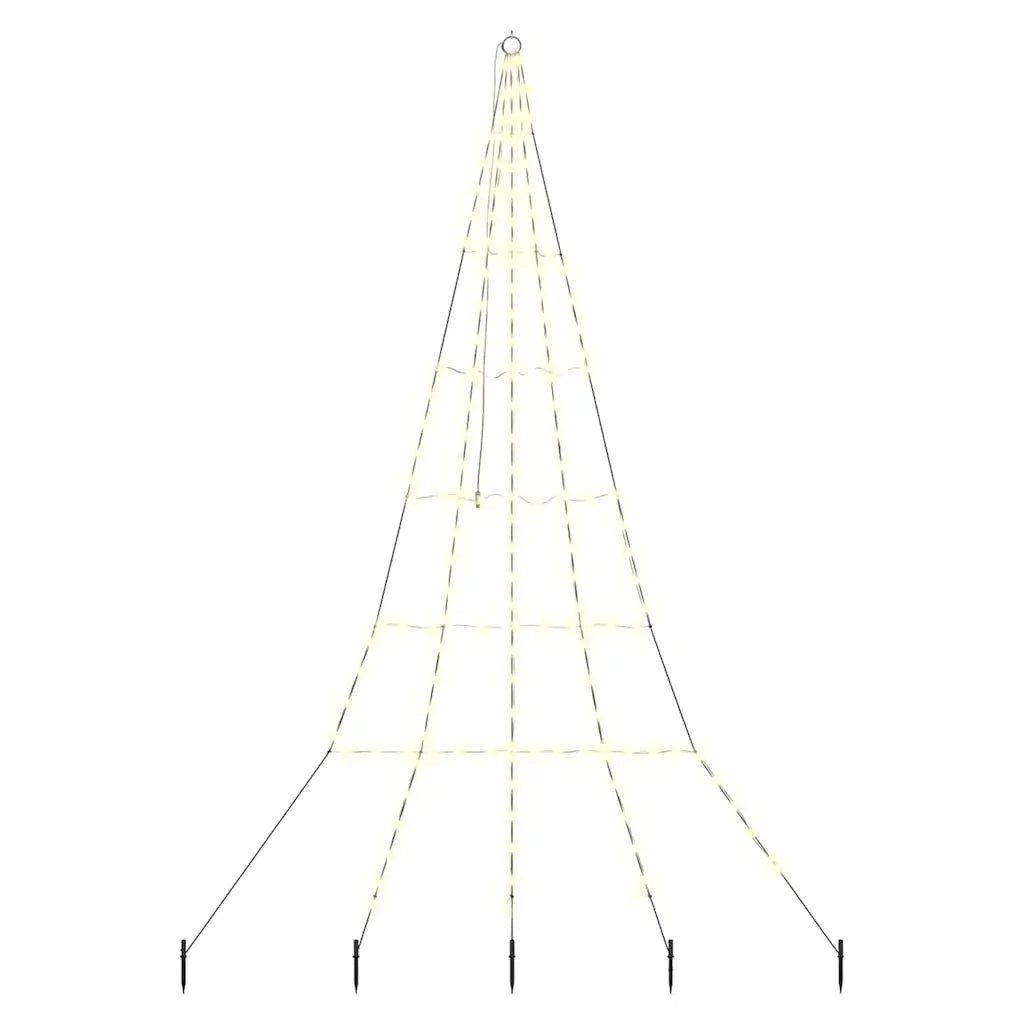 Albero di Natale | Decorazioni natalizie LED con picchetti per il terreno 306 cm