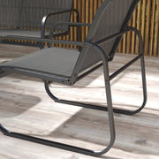 Set Mobili da Giardino 4 Pezzi con Divano 2 Posti, 2 Sedie e Tavolino ¨C Xylo ¨C Mesh Nero