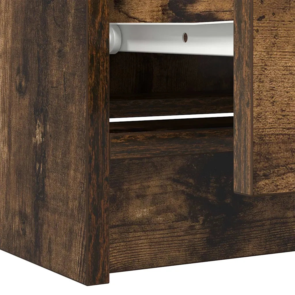 Mobile TV Rovere Fumo 60x35x54 cm in Legno Multistrato 861782