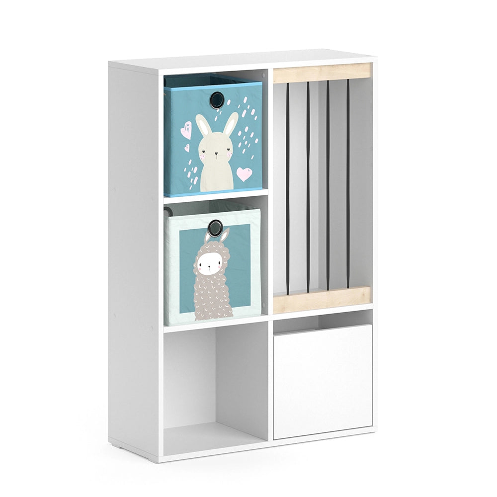 Vicco Libreria bambini Bianco 29.2 x 107.8 cm con 2 scatole pieghevoli opt.6