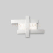 DOHA P/M - APPLIQUE COLORE BIANCO IN ALLUMINIO E METACRILATO A LED 3000K 3750LM 40W 84X55CM