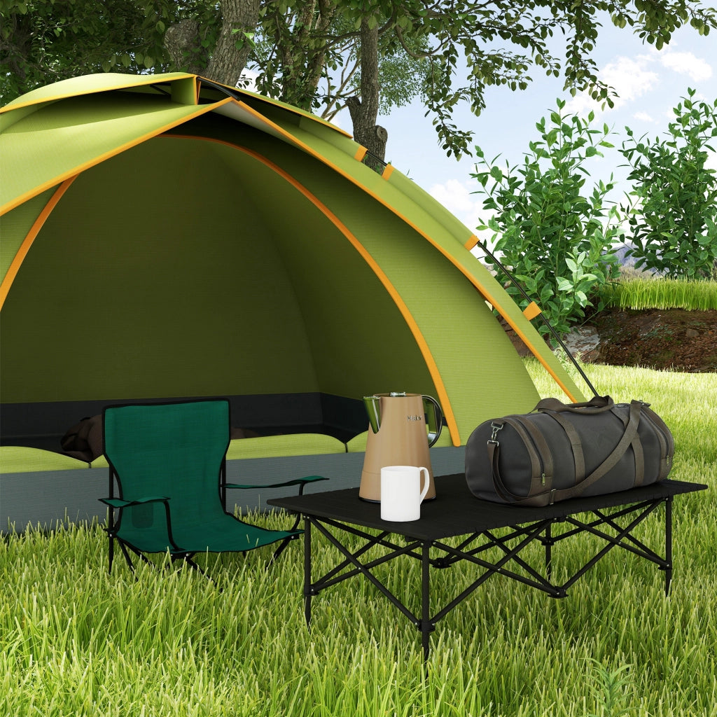 Tavolo da Picnic Pieghevole Portatile ¨C Zephmum ¨C 95x55x50 Nero