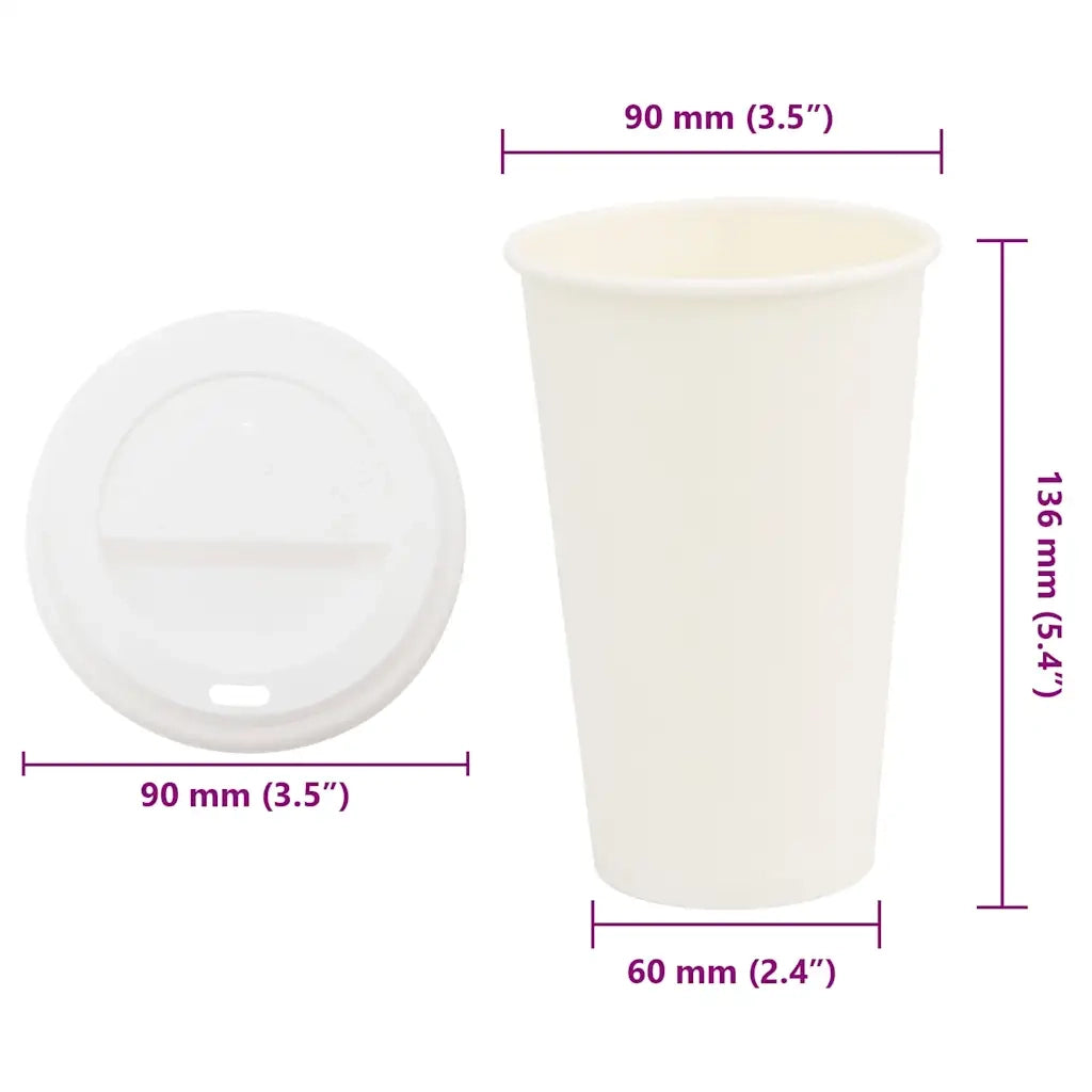 Tazze da Caff¨¨ in Carta con Coperchi 1000 pz 16oz 400 ml CFW7363049