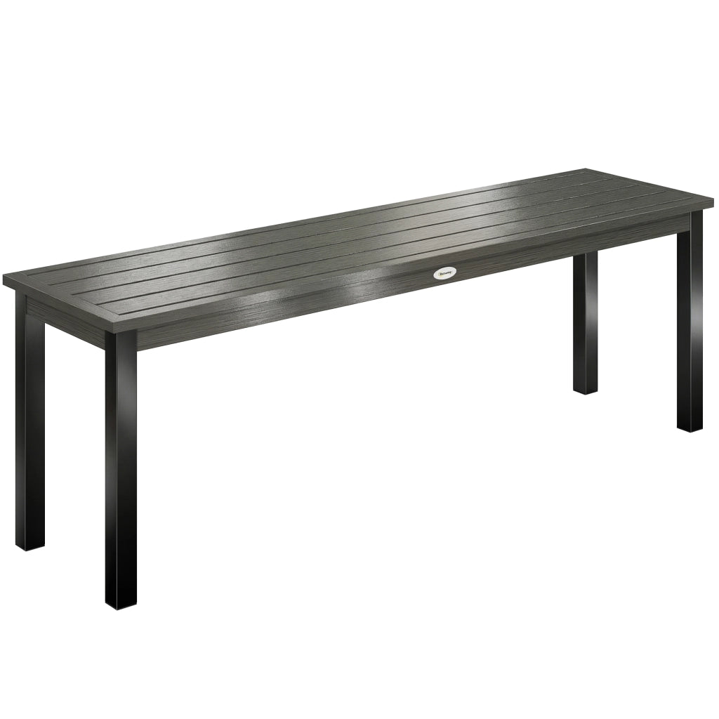 Panchina 2 Posti ¨C zephmum ¨C Grigio, Acciaio, Effetto Legno