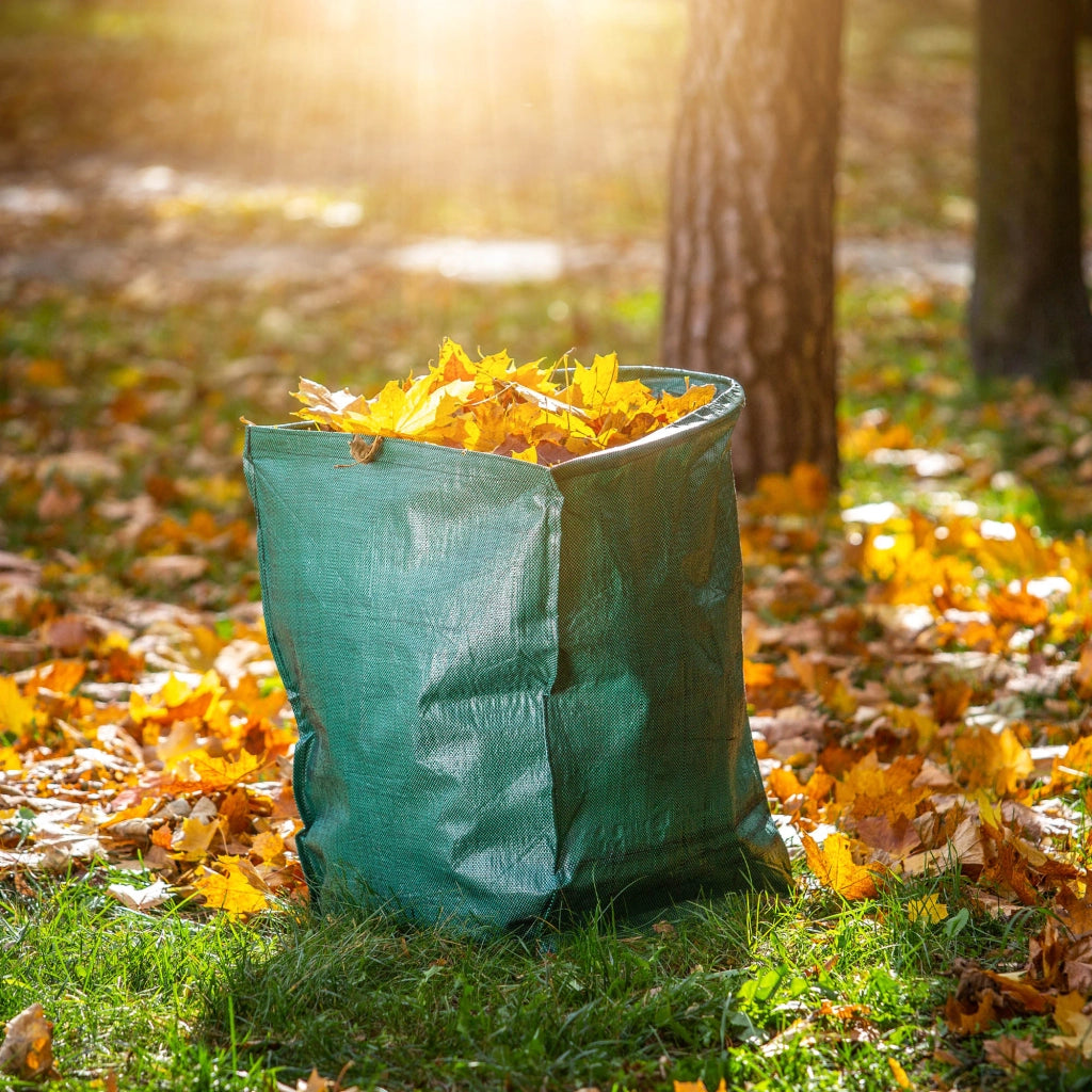 KADAX Sacchetto per foglie, rifiuti da giardino, pieghevole, resistente, con maniglie, 200 L