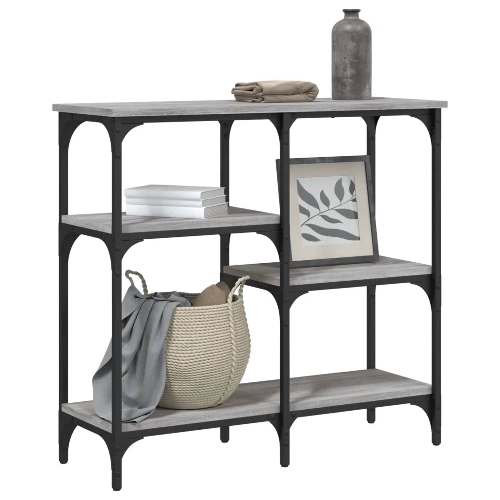 Tavolo Consolle | Tavolo d'Ingresso Grigio Sonoma 80x29x75 cm in Legno Multistrato