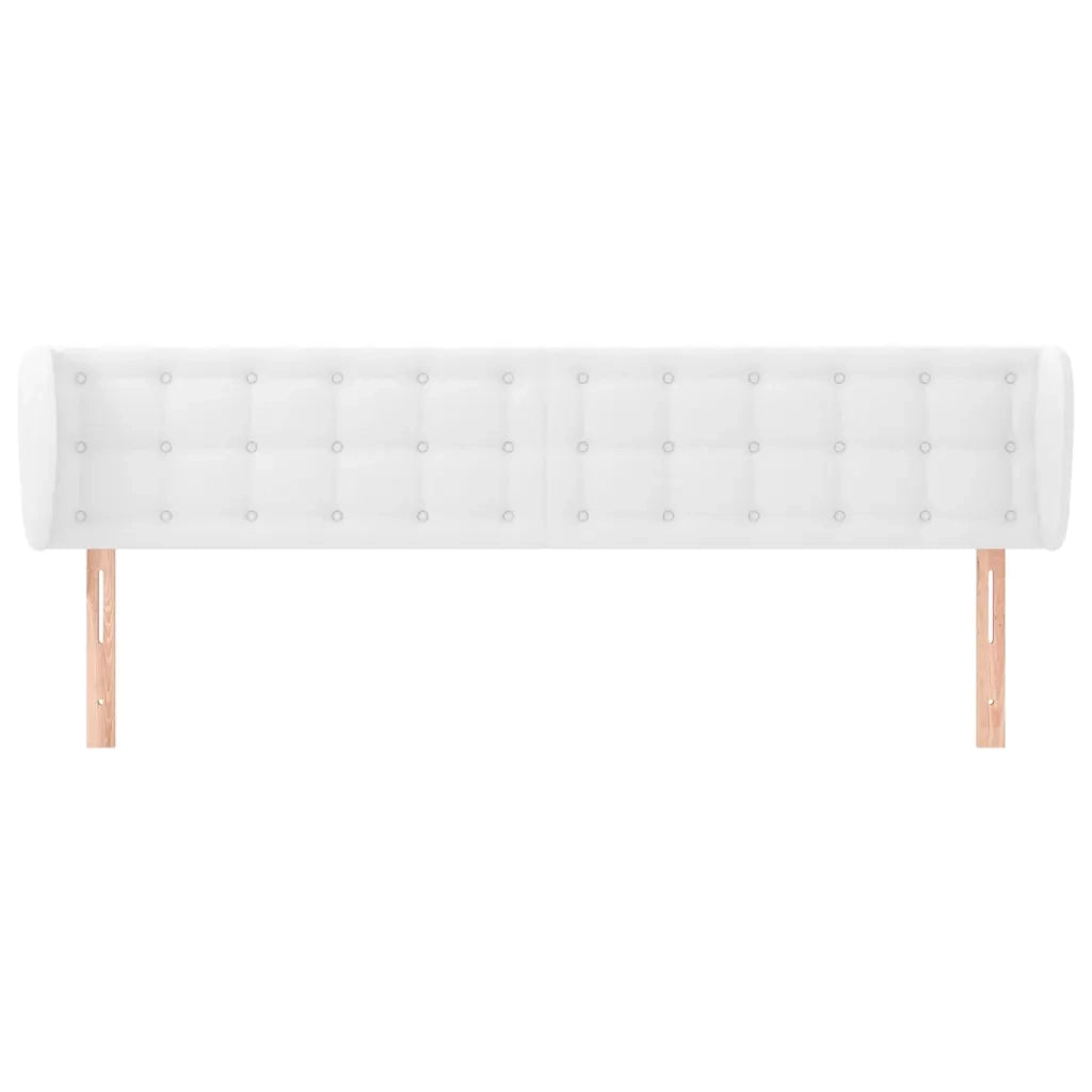 Testiera ad Orecchio Bianca 203x23x78/88 cm in Similpelle 3117253
