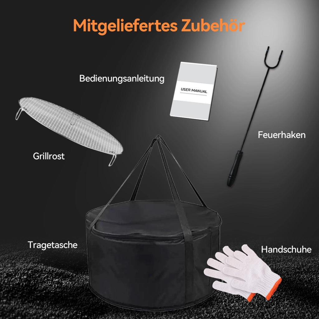 Rauchfreie Edelstahl Feuerstelle Grillfeuerstelle Tragbar
