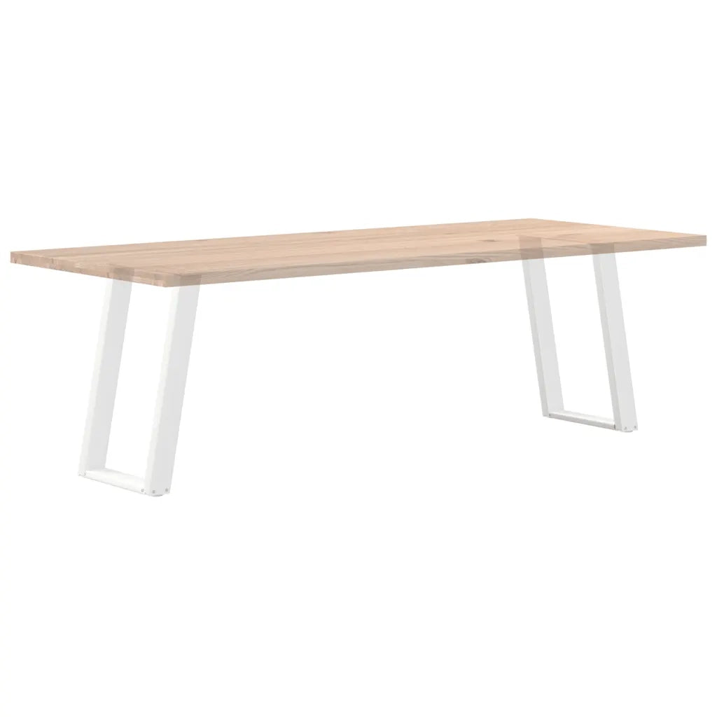 Gambe per tavolo da pranzo a forma di U 2 pz bianche 60x(72-73) cm in acciaio