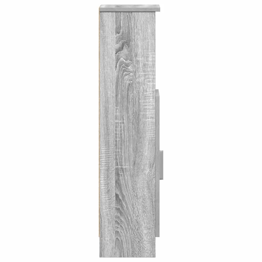 Mobile da Bagno con Portarotolo Grigio Sonoma 20,5x22x90 cm 858502