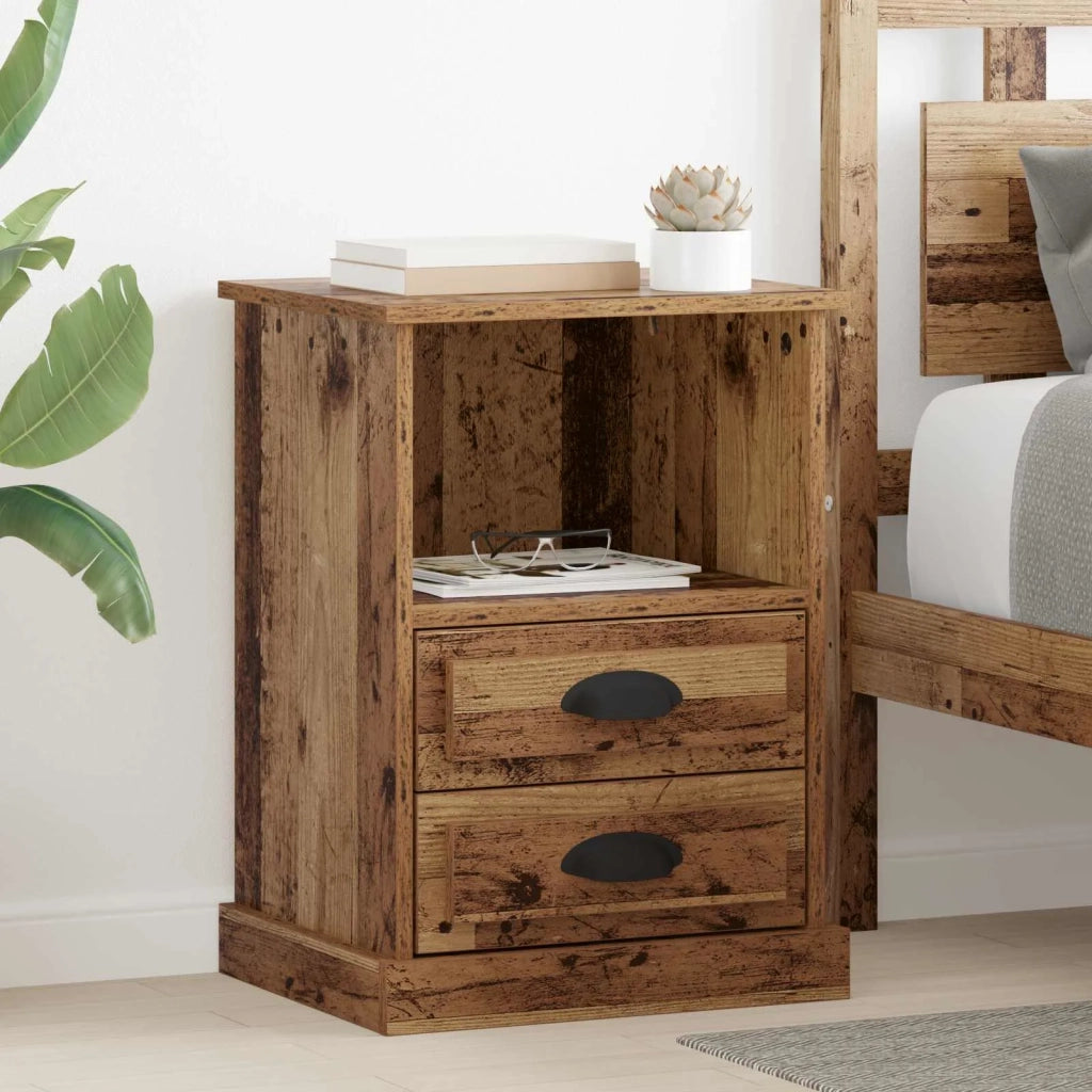 Armadio da Notte con cassetto Legno vecchio 36 x 43 x 60 cm 881396