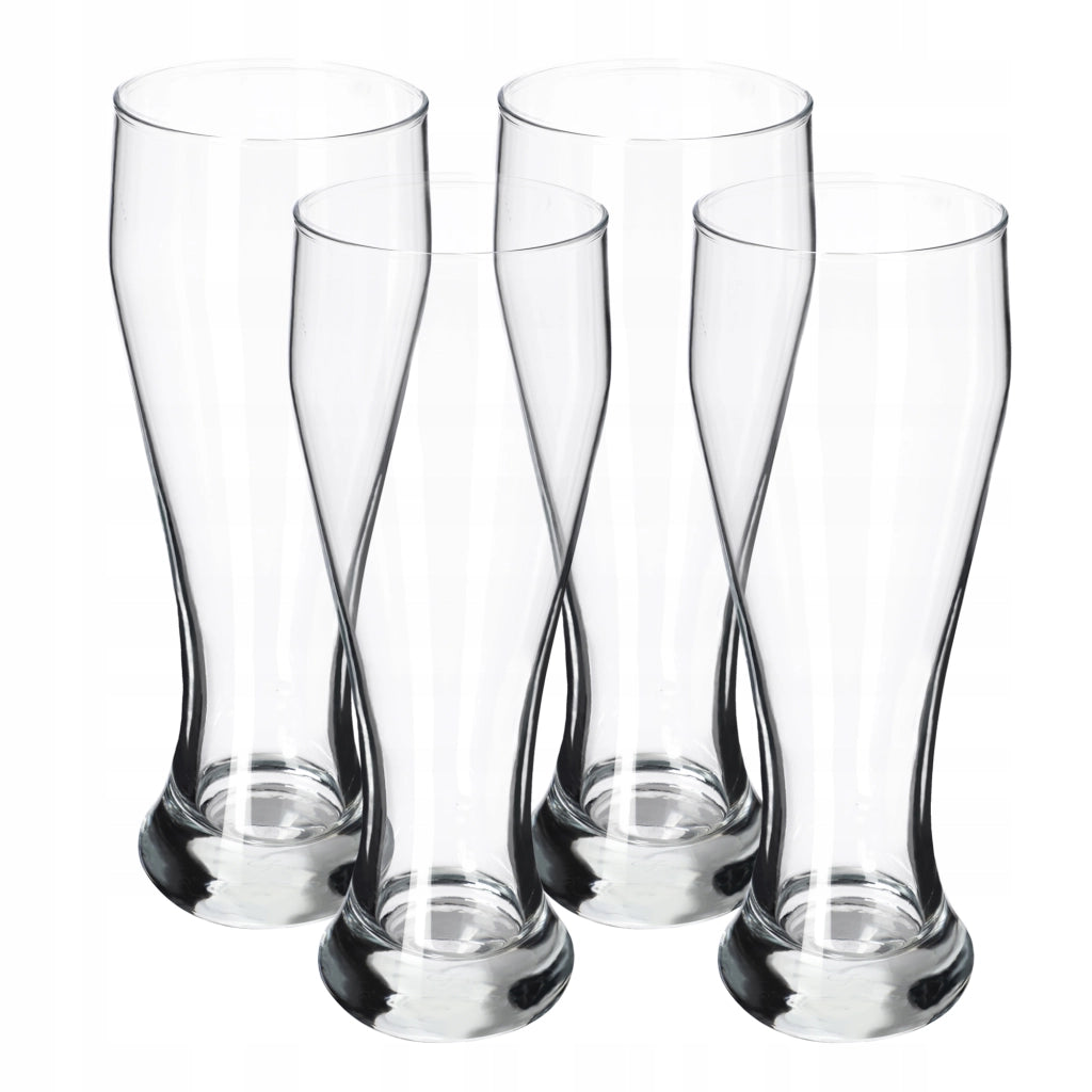 Set di 4 boccali da birra in vetro KADAX da 665 ml, alti.